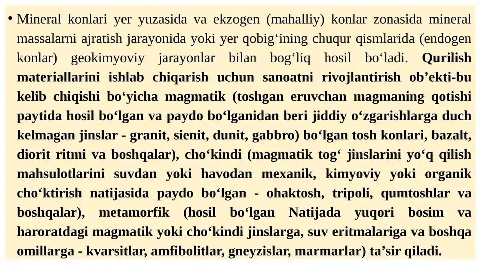 Noruda qurilish materiallari konlari geologiyasi 2