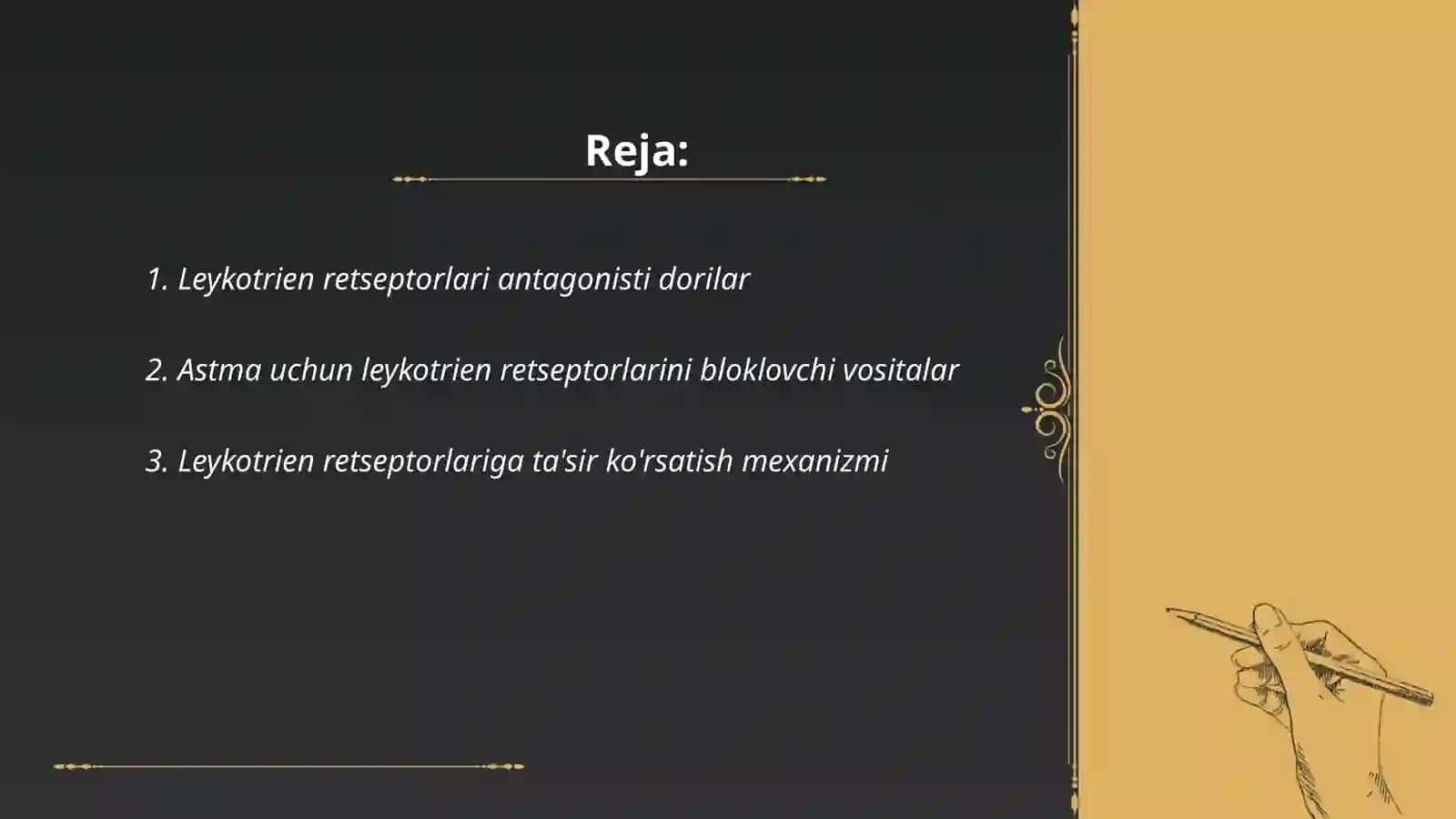 Leykotrien retseptorlariga ta'sir etuvchi dori vositalari 2