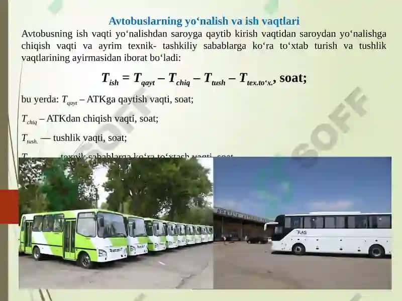 Avtobuslarning yo‘nalish va ish vaqtlari 2