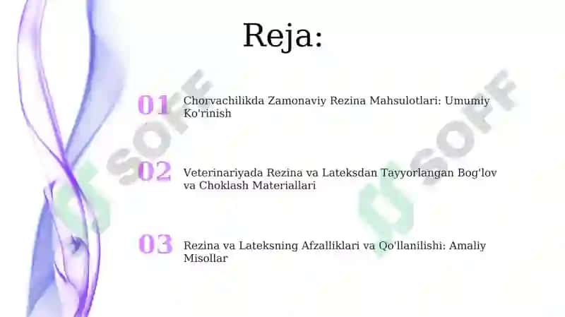 Chorvachilikda Zamonaviy Rezina Mahsulotlari 2