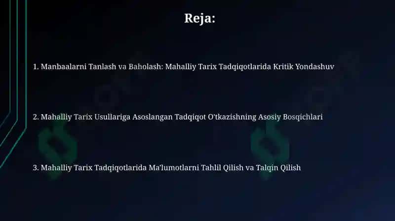 Lokal tarix metodi asosida tadqiqotni amalga oshirish 2