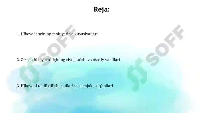 Hikoya janri va badiiy tahlili 2