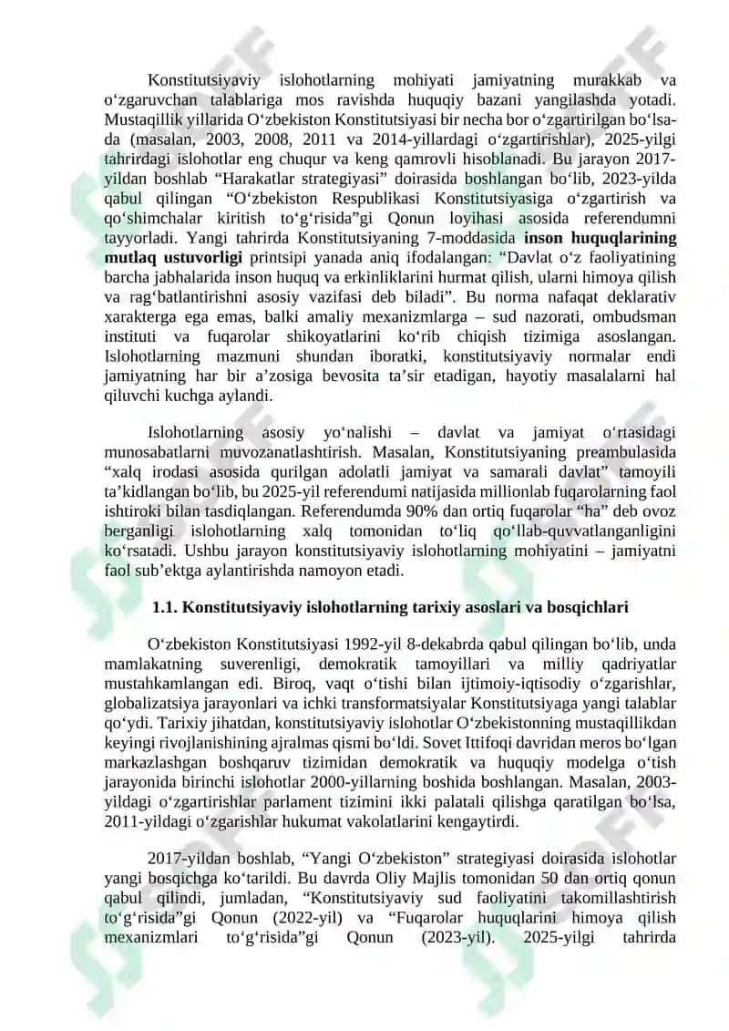 O`zbekiston Respublikasi Konstitutsiyasi 2