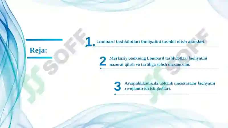 Lombard tashkilotlari faoliyatini tashkilotish asoslari 2