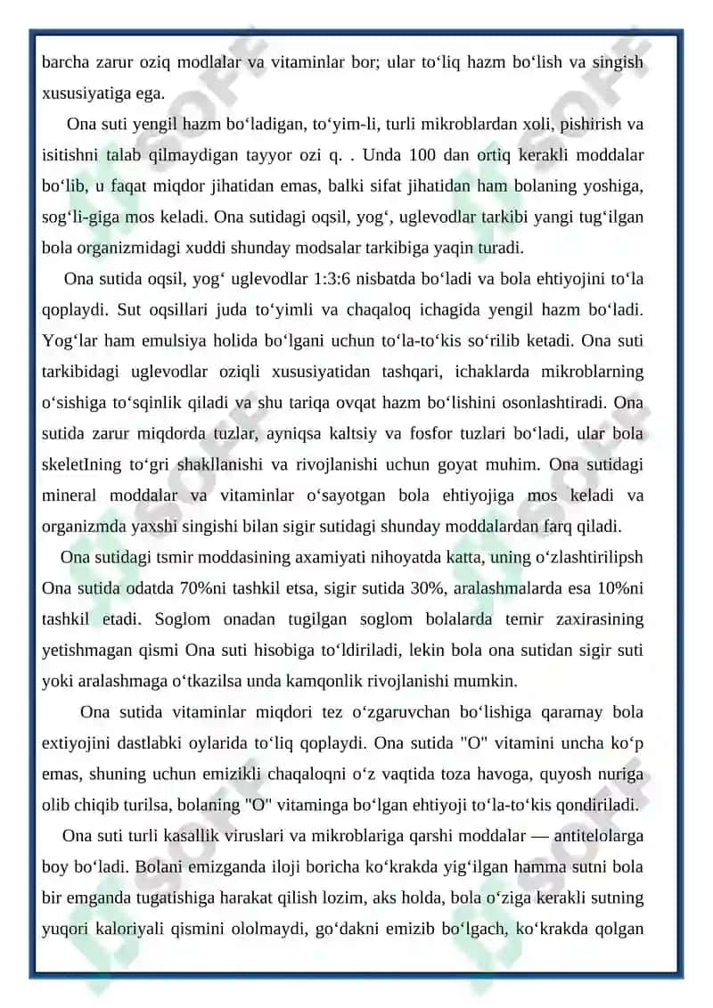 CHAQALOQLARNI KO’KRAK SUTI BILAN OVQATLANTINSH TAMOYILLARI 2