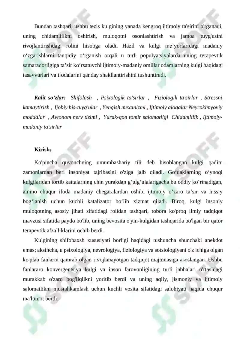 Kulgining Shifobaxsh Kuchi 2