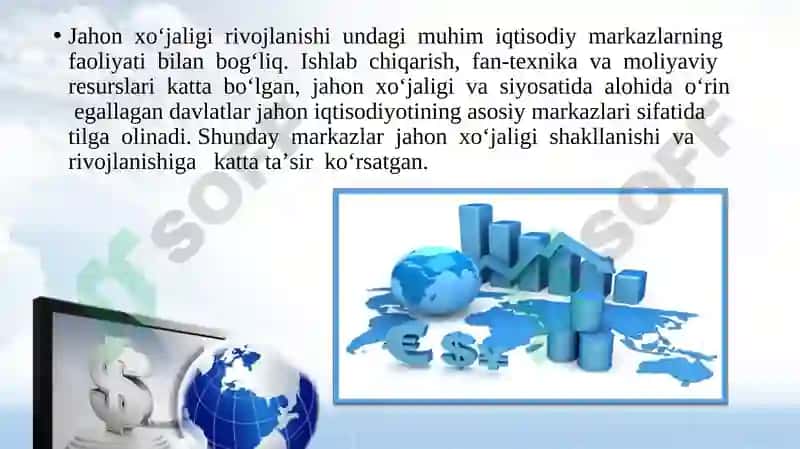 Jahon iqtisodiyoti markazlari va xalqaro integratsiyajarayonlari 2
