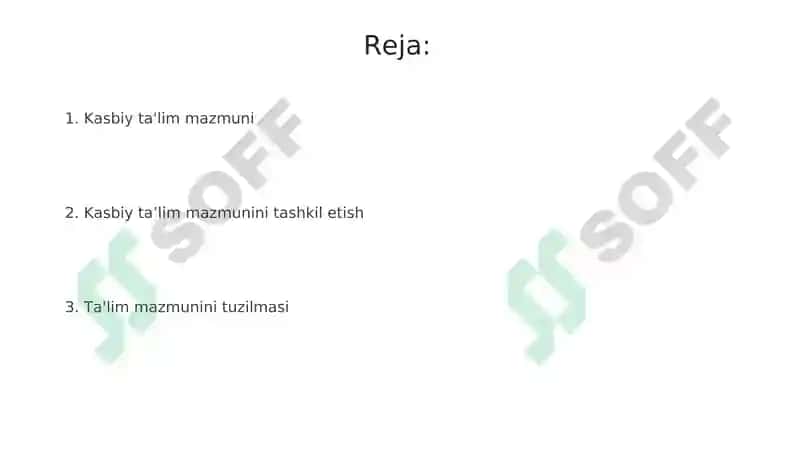 Kasbiy ta’lim mazmuni va texnologiyalari 2