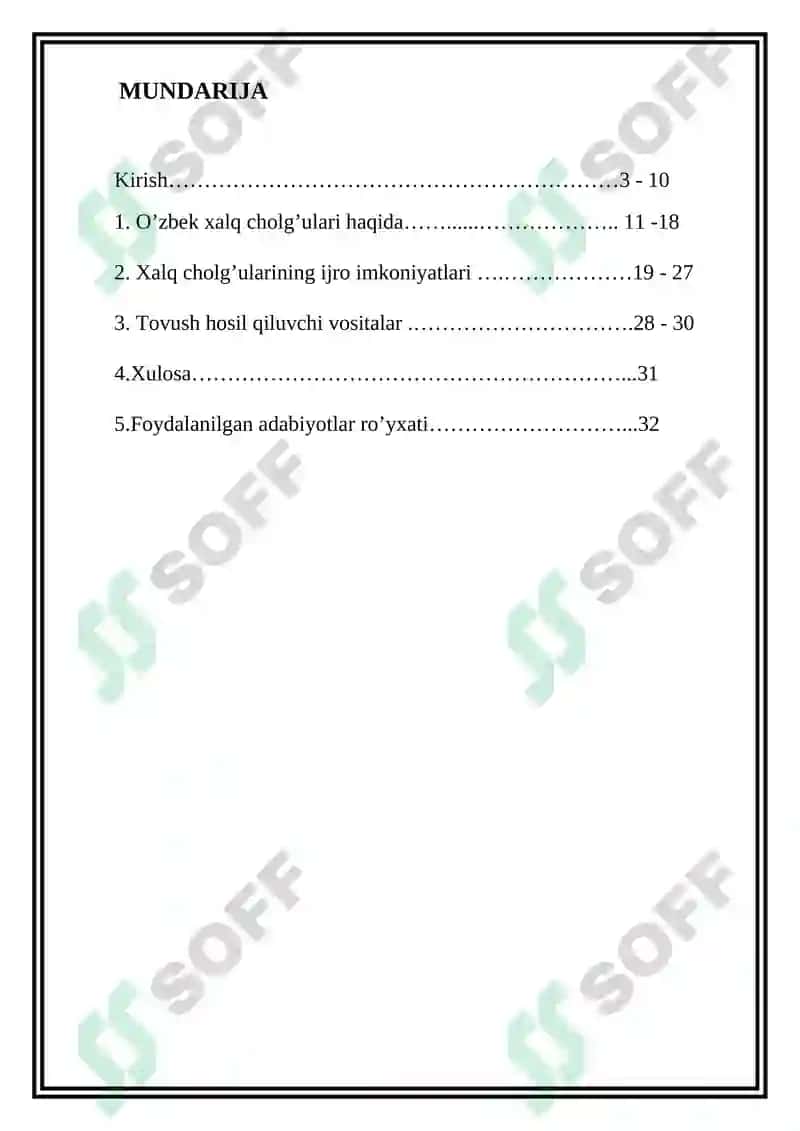 O’zbek xalq cholg’ularida  ijro imkoniyatlari, tovush xosil qilish vositalari 2