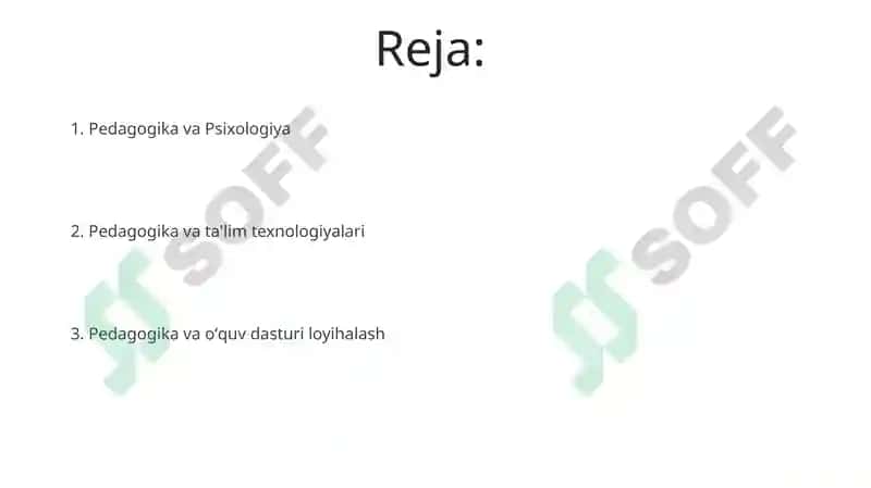 Pedagogikaning boshqa fanlar bilan aloqasi 2