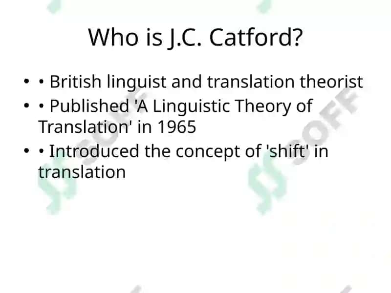 A Linguistic Theory of Translation by J.C. Catford 2
