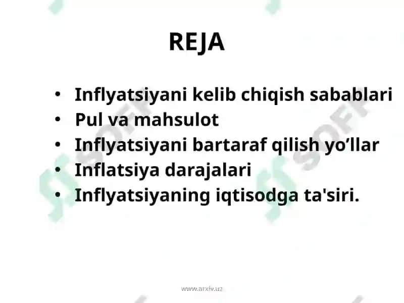 Inflyatsiya va uning namoyon bo'lish shakllari 2