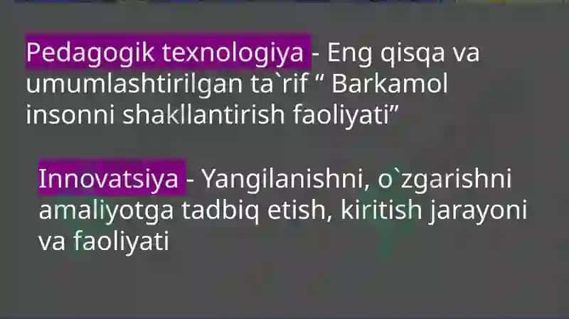Pedagogik texnologiyalar va Pedagogik mahorat 2