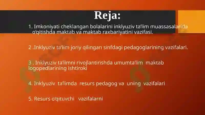 Imkoniyati cheklangan bolalarni inklyuziv ta‘lim muassasalarida o’qitishda maktab va maktab raxbariy 2