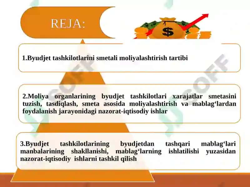 Byudjettashkilotlari xarajatlar smetasini rejalashtirish va byudjetdan moliyalashtirishdagi moliyaviy nazorat 2