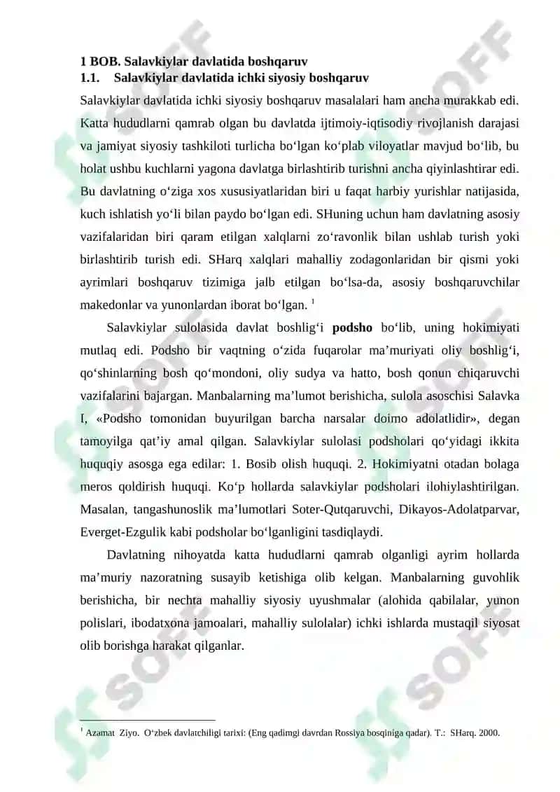 Salavkiylar Davlatida Ichki Siyosiy Boshqaruv 2