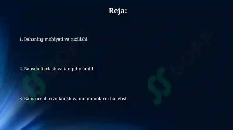 Bahs yuritish sanʼati 2