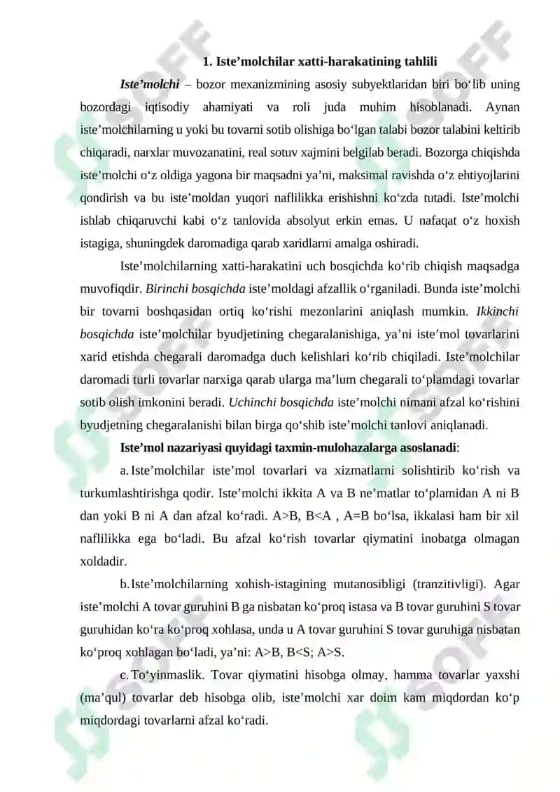 Iste’molchilarning bozordagi xatti-harakati 2