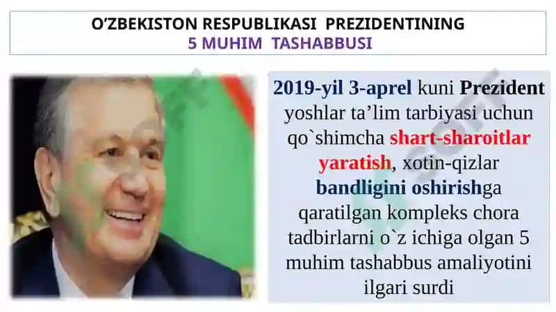 O’zbekistonda amalga oshirilayotgan so’ngi islohotlar 2