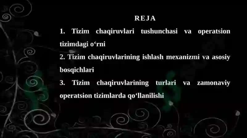 Tizim chaqiruvlari va ularning bajarilishi 2