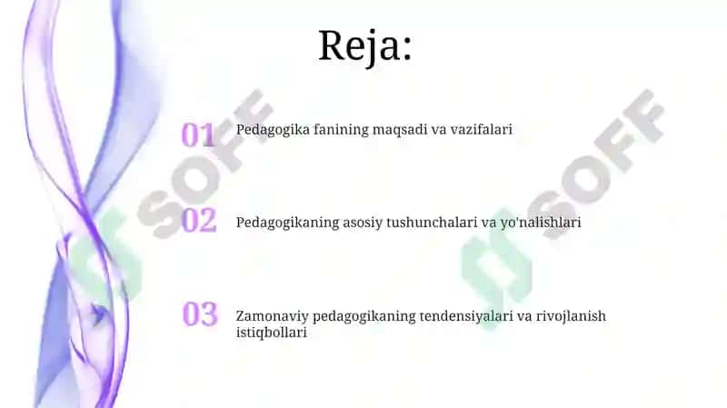 Pedagogika fanining maqsadi va vazifalari 2