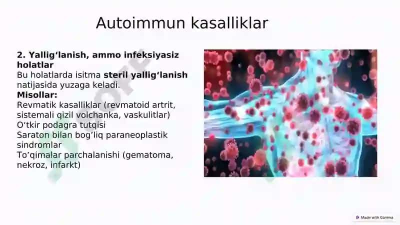 Infeksiyaga bog`liq bo`lmagan isitmali kasalliklar 2