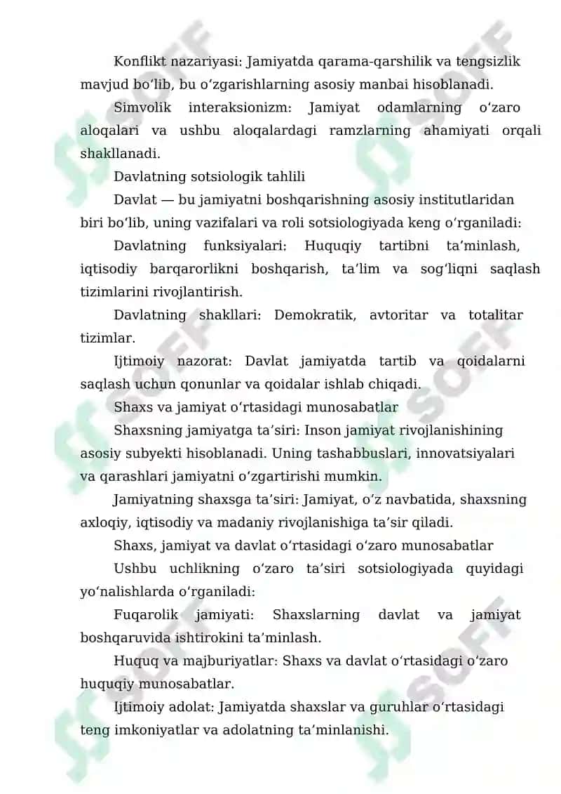 Shaxs, jamiyat va davlat sotsiologiyasi 2