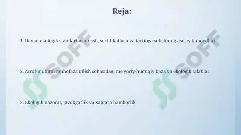 Ekologik standartlashtirish va sertifikatlash 2