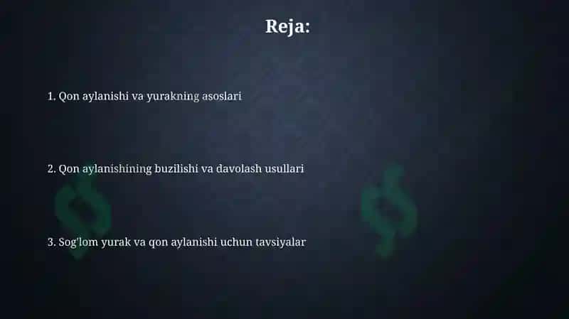 Qon aylanishining ahamiyati yurak tuzilishi 2
