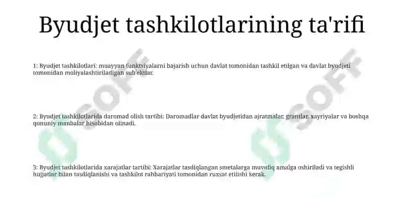 Byudjet Tashkilotlarida Daromadlar Va Xarajatlar O‘Tkazish Tartibi 2