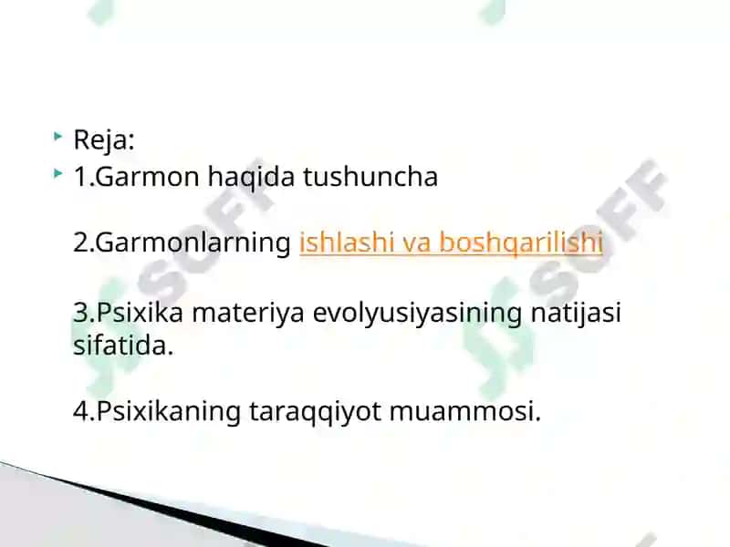Garmonlar va Psixika 2