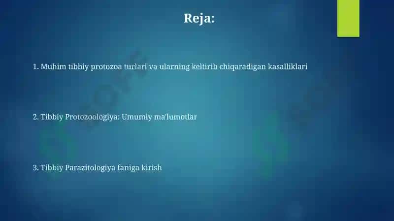 Tibbiyot parazitologiyasi.Tibbiyot protozologiyasi 2
