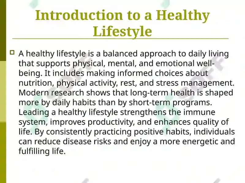 How to lead healthy lifestyle 2