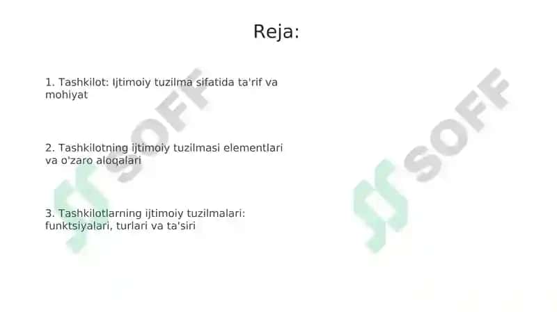 Tashkilot ijtimoiy tuzilma sifatida 2