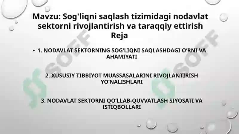 Sog'liq nisaqlash tizimi 2