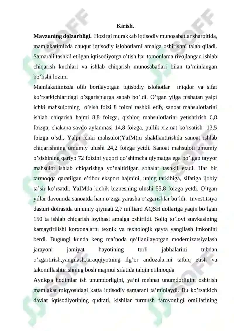 Mehnat unumdorligi va uning hajmiga ta'sir qiluvchi omillar 2