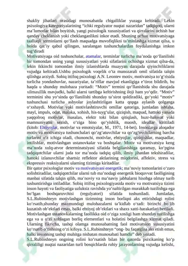 MOTIV VA MOTIVATSIYA MUAMMOSINING JAHON PSIXOLOGIYASIDA TADQIQ ETILGANLIGI 2