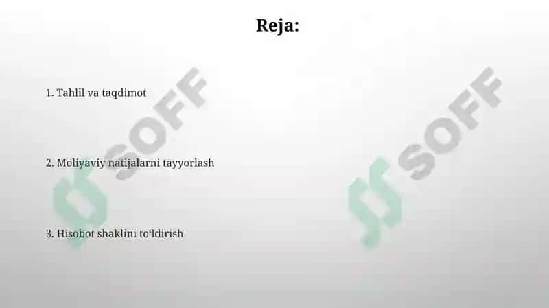 Moliyaviy natijalarni tayyorlash 2