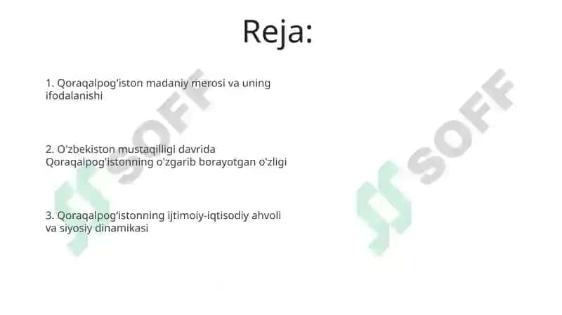 Qoraqalpog'istonning Madaniy Merosi 2