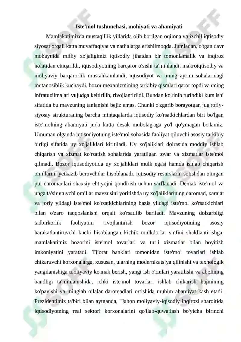 Iste'mol va uning hajmiga ta’sir etuvchi omillar 2