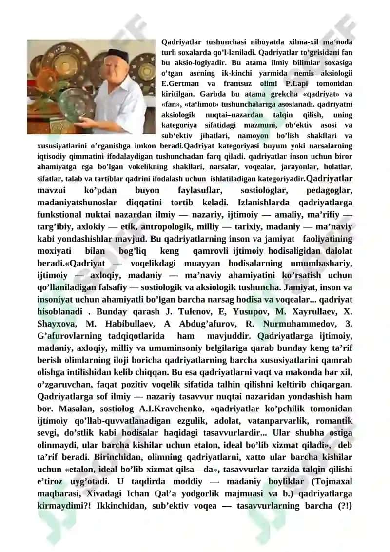 MILLIY QADRIYATLAR VA UMUMINSONIY QADRIYATLAR DIALETIKASI 2