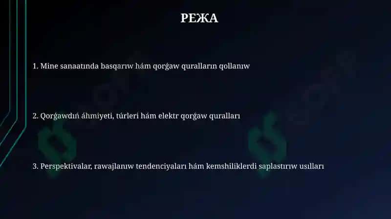 Basqarıw hám qorǵaw apparatlari 2