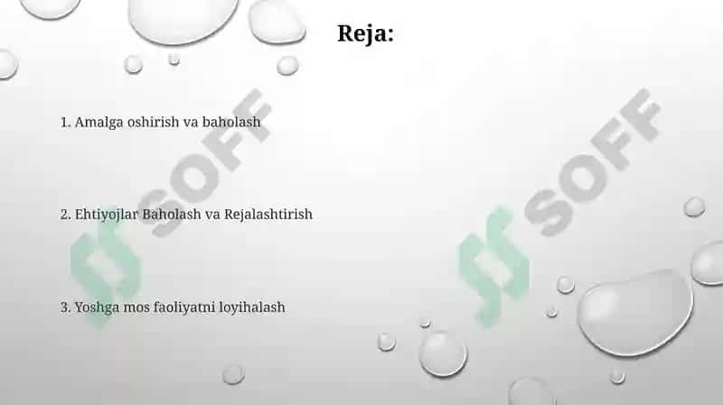 Turli yosh guruhlarida faoliyat markazlarini tashkil etish 2
