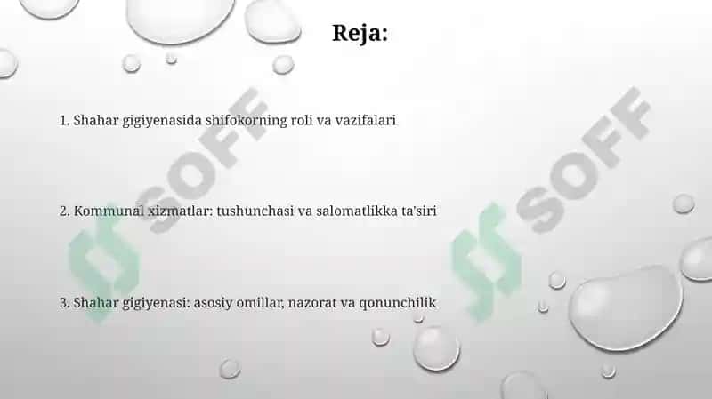 Kommunalgigienafanini òrganish dashifokorni vazifalari 2