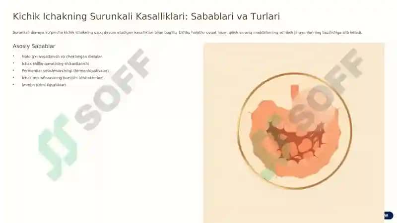 Kichik Ichakning Surunkali Kasalliklari: Sabablari va Turlari 2