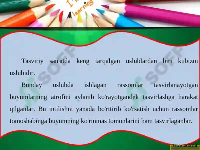 KUBIZM USLUBIDA NATYURMORT ISHLASH 2