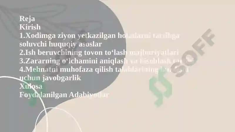 Xodimning Sog‘lig‘iga Ziyon Yetkazilganligi Munosabati 2