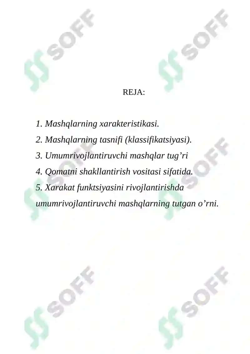 GIMNASTIKA MASHQLARINING TASNIFI 2