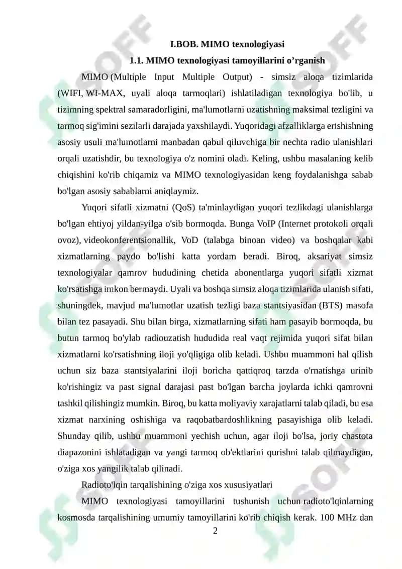 MIMO texnologiyasi 2