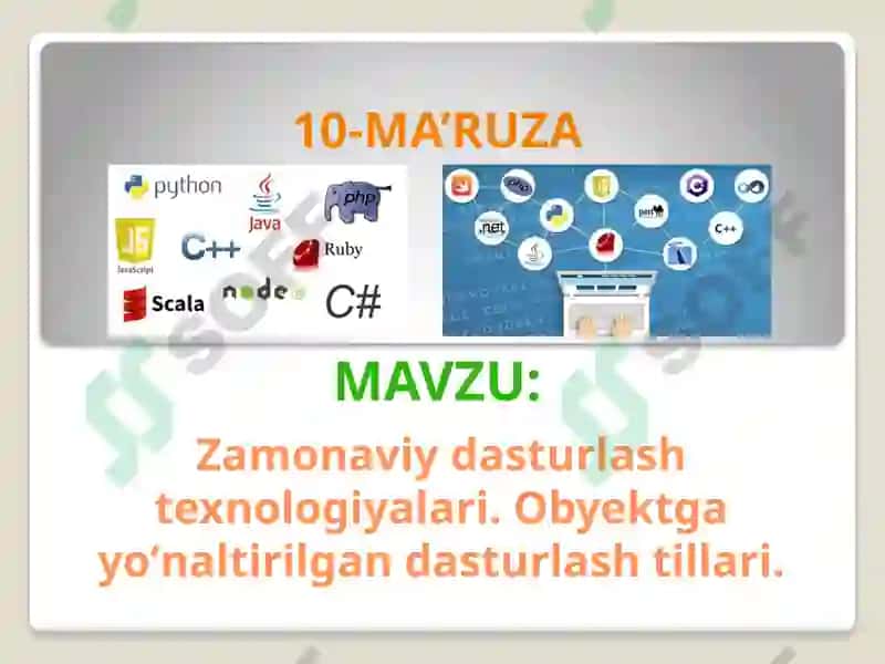 Zamonaviy dasturlash texnologiyalari 2